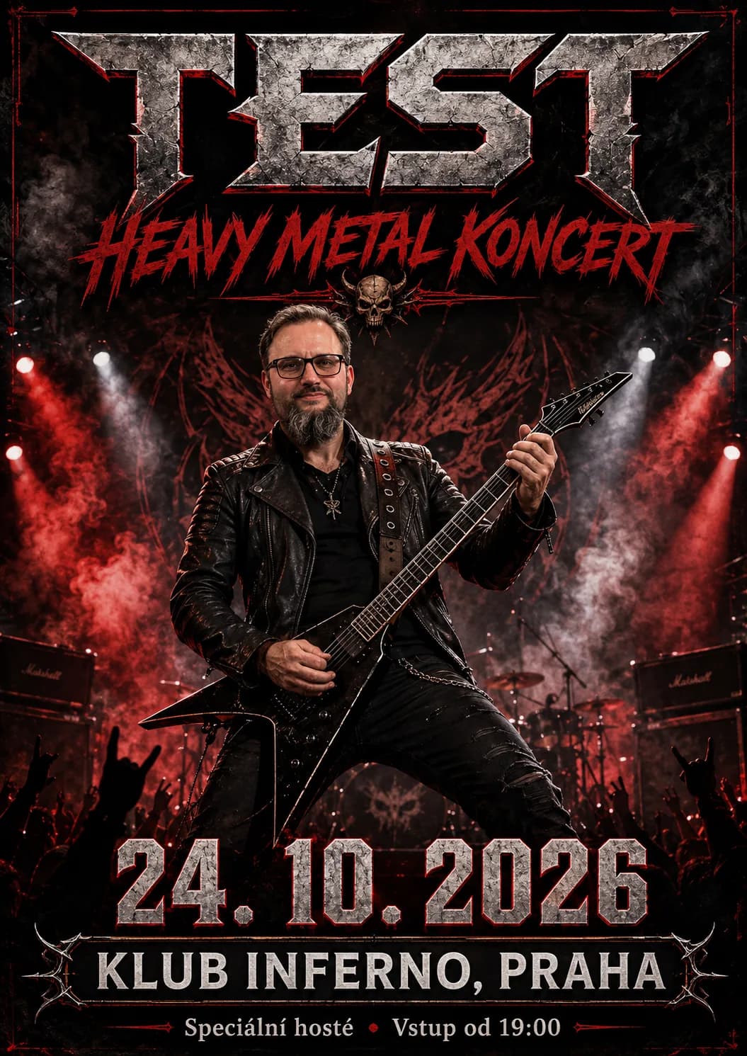 Plakát — TEST Heavy metal koncert